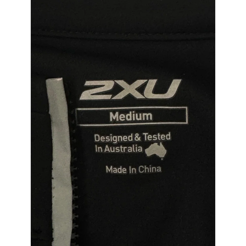 2XU Cycling Vest Black Reflective Full Zip Mesh Back Men's Size‎ Medium Workout